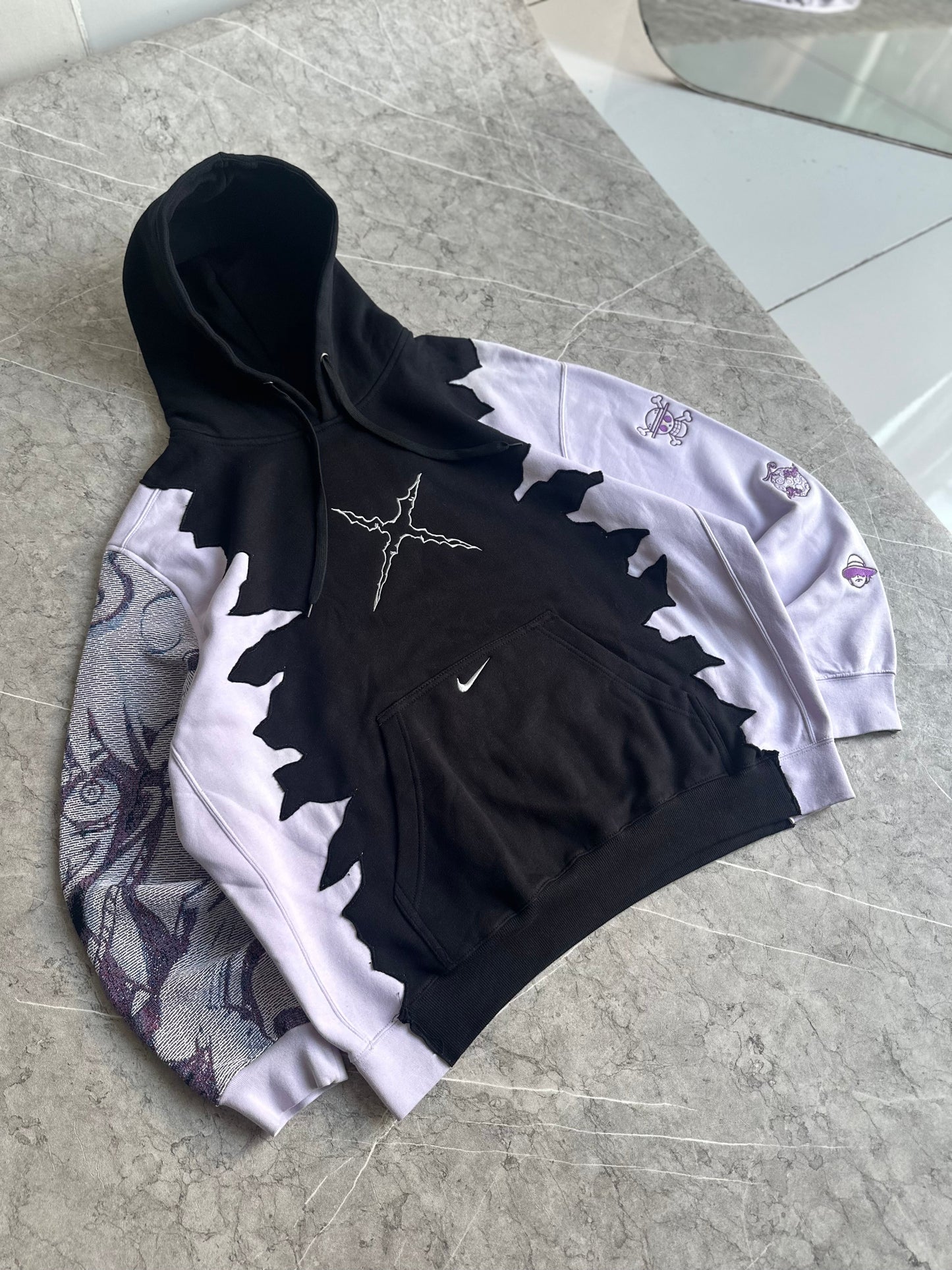 Luffy One Piece Ripped Hoodie XXL